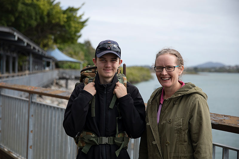 Murray Macgroarty with his mum Cynthy