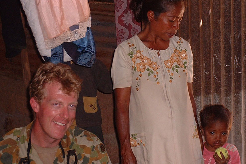 Guy meeting with Joshua (age 3), and his mum in 2003