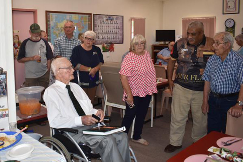 Eric Geldard with friends and family