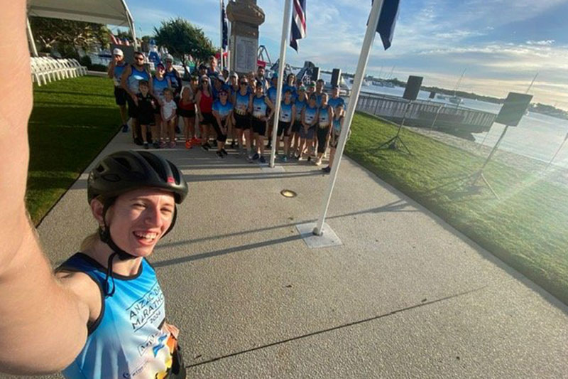 Group participating in the ANZAC Day Marathon