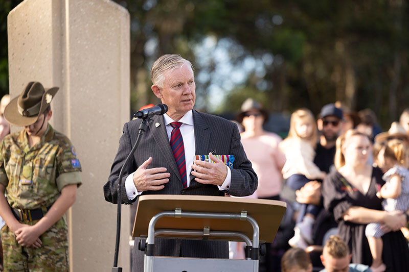 Major General Stephen Day DSC AM on ANZAC Day 2024