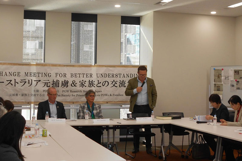 Major Trent Beilken presenting at the POW Research Centre