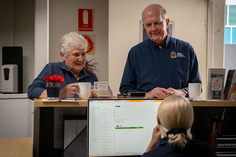 RSL South Eastern District Company Secretary Judy Alterator and RSL South Eastern District President Kerry Gallagher AM
