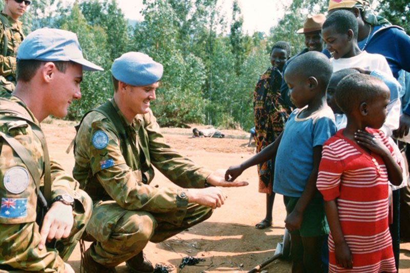 Australian peacekeepers in Rwanda in 1994 (image credit Australian War Memorial)