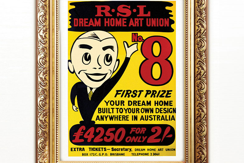 An advertisement for the Dream Home Art Union in an early edition of The Queensland Digger