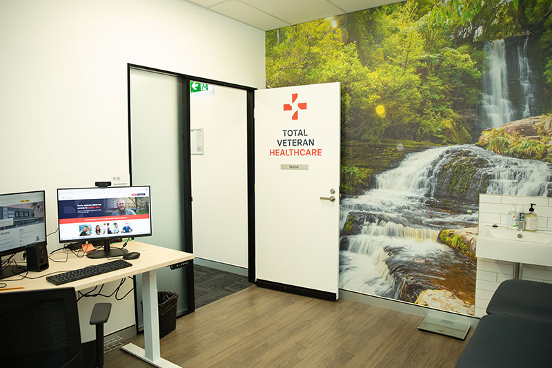 Total Veteran Healthcare office inside the RSL Queensland Veteran and Family Wellbeing Centre in Stafford.  