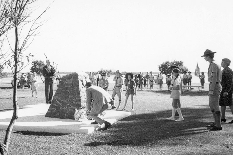 The original Cotton Tree Cenotaph in 1961